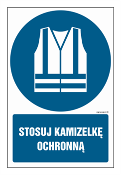 GL032 Stosuj kamizelkę ochronną - arkusz 9 naklejek
