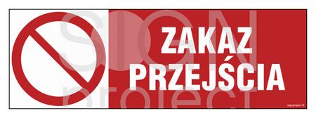 NC122 Zakaz przejścia