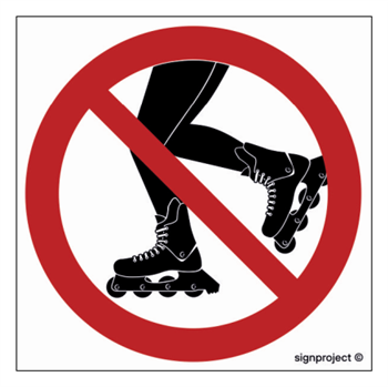 NC029 No skating - sheet of 12 stickers