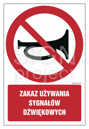 GC021 Zakaz używania sygnałów dźwiękowych - opakowanie 10 sztuk