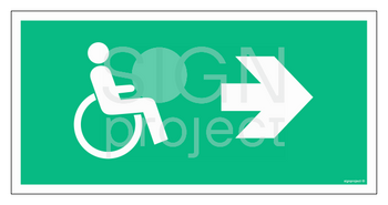 AC059 Direction of evacuation for the disabled to the right