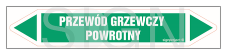 JF365 PRZEWÓD GRZEWCZY POWROTNY - arkusz 5 naklejek