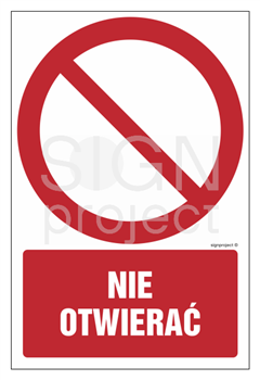 GC040 Nie otwierać - arkusz 9 naklejek