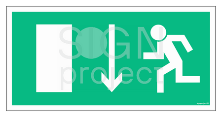 AC053 Wyjście ewakuacyjne lewostronne w dół