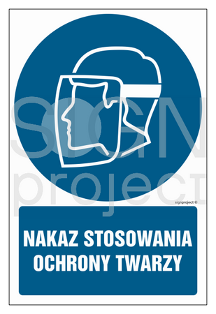 GL043 Nakaz stosowania ochrony twarzy