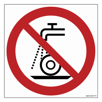 GA033 Zakaz szlifowania na mokro - arkusz 12 naklejek