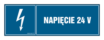 HH007 Napięcie 24V - arkusz 8 naklejek