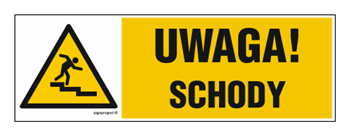 NC120 Uwaga schody - prawostronny