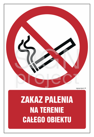 GC086 Zakaz palenia na terenie całego obiektu