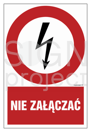 HC003 Nie załączać - arkusz 9 naklejek