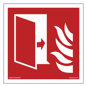 BF007 Fire door - sheet of 12 stickers