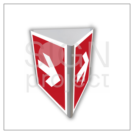 BA811 Direction to location of fire equipment or warning device (3D wall)