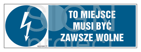 HF013 To miejsce musi być zawsze wolne