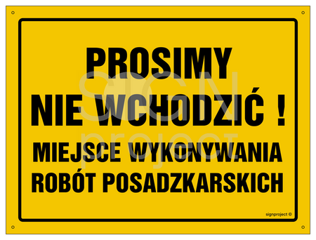 OA014 Prosimy nie wchodzić! Miejsce wykonywania robót posadzkarskich