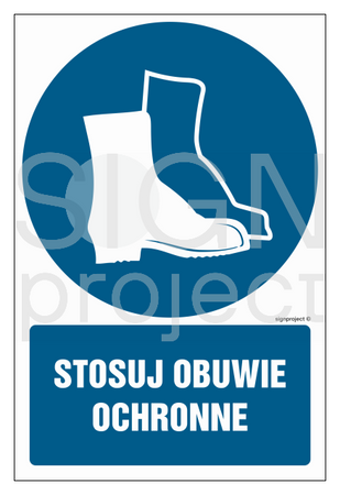 GL046 Stosuj obuwie ochronne - opakowanie 10 sztuk