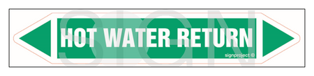 JF211 HOT WATER RETURN - sheet of 5 stickers