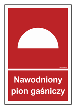 BC046 Nawodniony pion gaśniczy - arkusz 9 naklejek