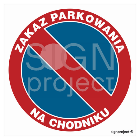SA010 Zakaz parkowania na chodniku