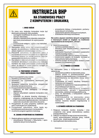 IAA05 Instrukcja postępowania na stanowisku pracy z komputerem i drukarką