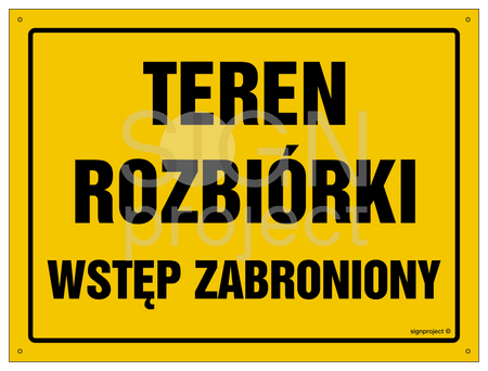 OA055 Teren rozbiórki - wstęp zabroniony