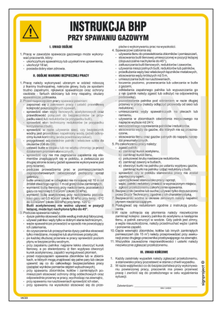 IAC23 Instrukcja BHP przy spawaniu gazowym
