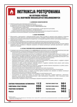 DB008 Instrukcja postępowania na wypadek pożaru dla budynków mieszkalnych