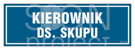 PA105 Kierownik ds. skupu