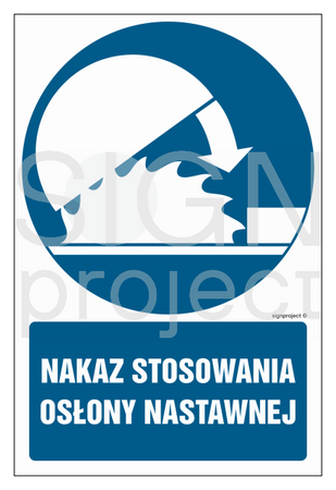 GL044 Nakaz stosowania osłony nastawnej