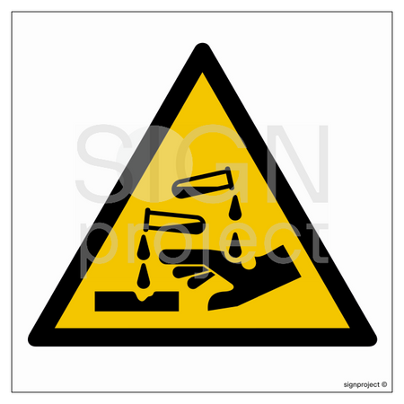 GD023 Warning against corrosive substances