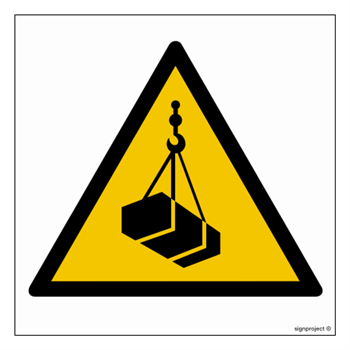 GD015 Hanging load (hanging objects) warning