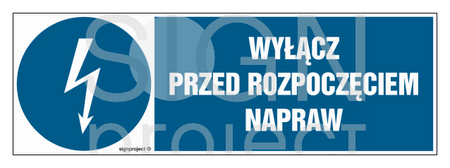 HF018 Wyłącz przed rozpoczęciem napraw