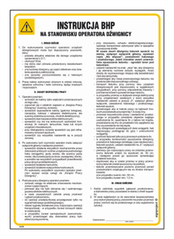 IAE05 Instrukcja BHP na stanowisku operatora dźwignicy