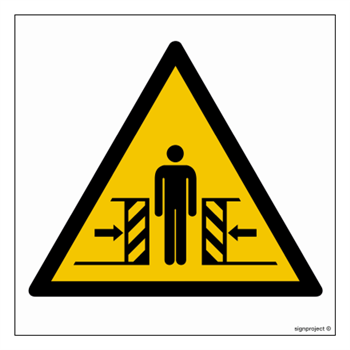 GD019 Side crush warning - sheet of 12 stickers