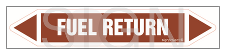 JF177 Fuel return - sheet of 5 stickers