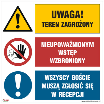 GO005 Uwaga! Izolacja azbestowa Nie przeszkadzać Unikaj uszkodzenia - Stopka SAP
