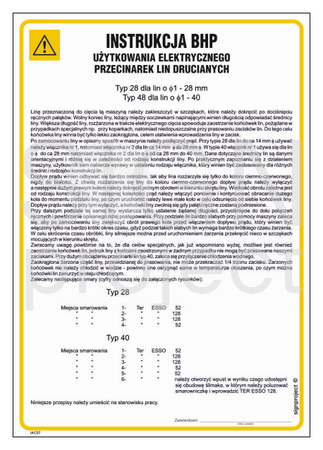 IAC07 Safety instructions for the electrical use of wire rope cutters