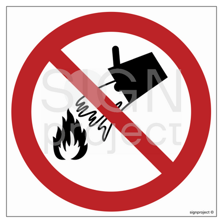 GA011 Forbidden water extinguishing - sheet of 12 stickers