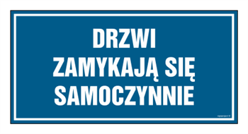 PA509 Drzwi zamykają się samoczynnie - arkusz 6 naklejek