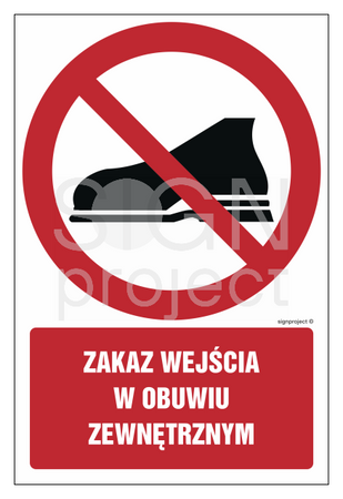 GC023 No entry in outer footwear