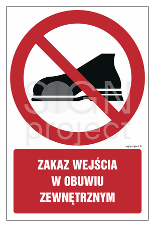 GC023 Zakaz wejścia w obuwiu zewnętrznym - opakowanie 10 sztuk