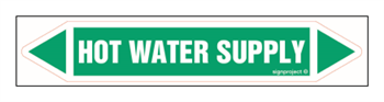 JF212 HOT WATER SUPPLY - sheet of 2 stickers