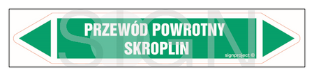 JF370 PRZEWÓD POWROTNY SKROPLIN - arkusz 5 naklejek