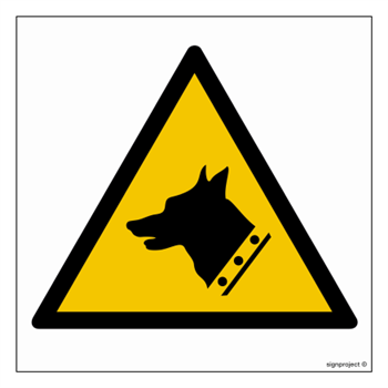 GD013 Bad Dog Warning - sheet of 12 stickers
