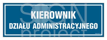 PA107 Kierownik działu administracyjnego