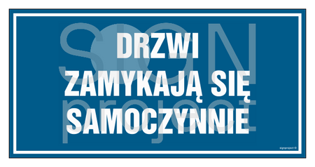 PA509 Drzwi zamykają się samoczynnie - arkusz 6 naklejek