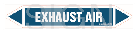 JF150 Exhaust air - sheet of 5 stickers