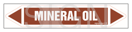 JF272 MINERAL OIL - sheet of 5 stickers