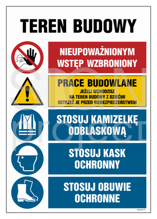 OI008 Teren budowy, Nieupoważnionym wstęp wzbroniony, Prace budowlane, Jeżeli wchodzisz na teren budowy z