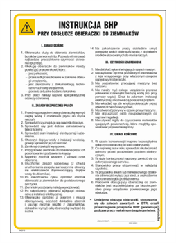 IAG13 Health and safety instructions for the operation of the potato peeler