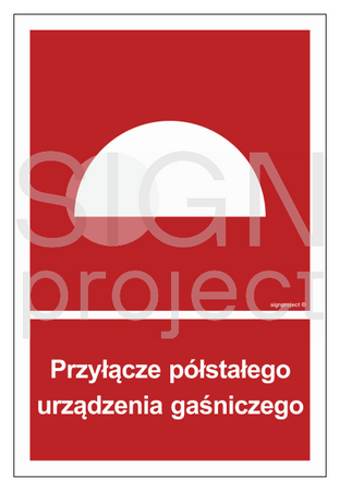BB004 Przyłącze półstałego urządzenia gaśniczego - arkusz 9 naklejek